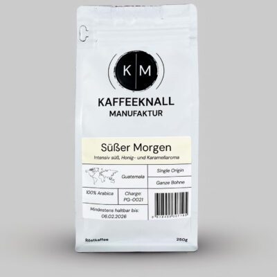 Kaffeeknall Süßer Morgen – 100% Arabica Kaffee aus Guatemala, ganze Bohne