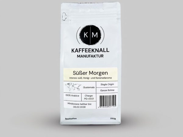 Kaffeeknall Süßer Morgen – 100% Arabica Kaffee aus Guatemala, ganze Bohne