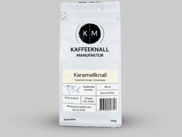Kaffeeknall Karamellknall – Blend aus Guatemala & Brasilien, ganze Bohne