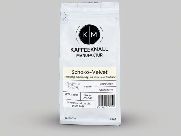 Kaffeeknall Schoko-Velvet – Single Origin Kaffee aus Brasilien, ganze Bohne