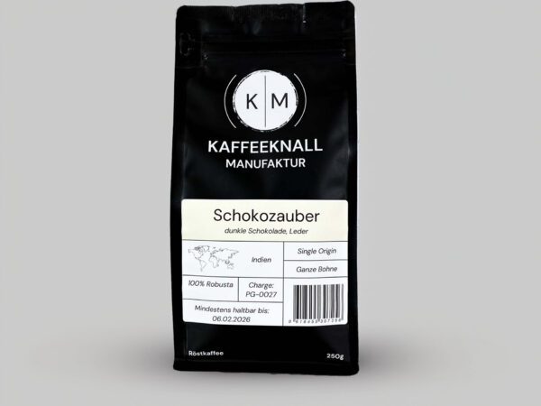Kaffeeknall Schokozauber – Single Origin Robusta aus Indien, ganze Bohne