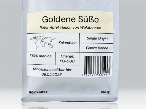 Kaffeeknall Goldene Süße – 100% Arabica Kaffee aus Kolumbien, ganze Bohne