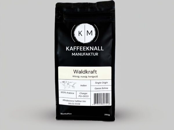 Kaffeeknall Waldkraft – Single Origin Arabica aus Indien, ganze Bohne