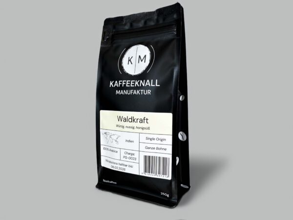 Waldkraft – Spezialitätenkaffee aus Indien, 100% Arabica, ganze Bohne.