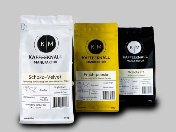 Aromenreise Set – Hochwertige Kaffees aus Brasilien, Kolumbien & Indien