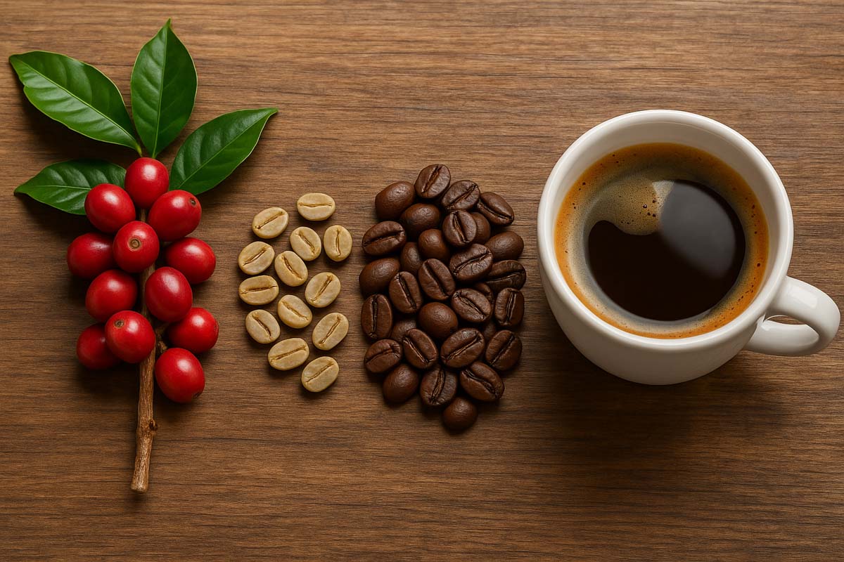 Die Reise von der Kaffeekirsche bis zur Tasse – Specialty Coffee transparent dargestellt.