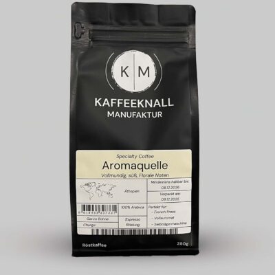 Aromaquelle Espresso aus Äthiopien von Kaffeeknall Manufaktur – Espressoröstung mit floralen Noten